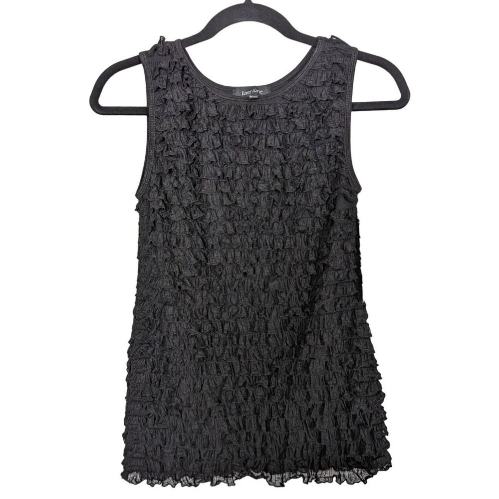 Karen Kane sleeveless‎ Lifestyle ruffle tiered black top size S / M